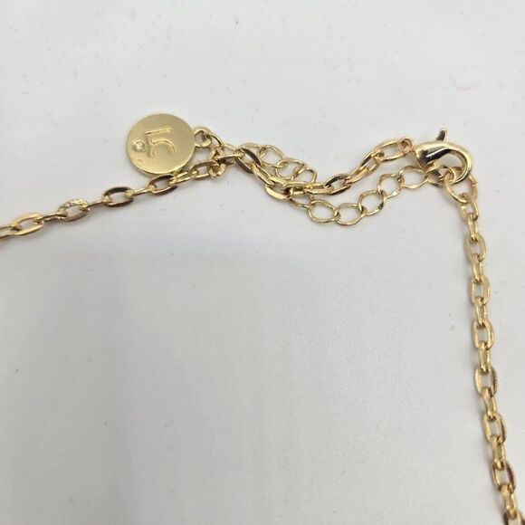 Betsey Johnson Liz Claiborne Rainbow Sparkle Bib Necklace Earrings Gold Tone Set - Picture 5 of 12